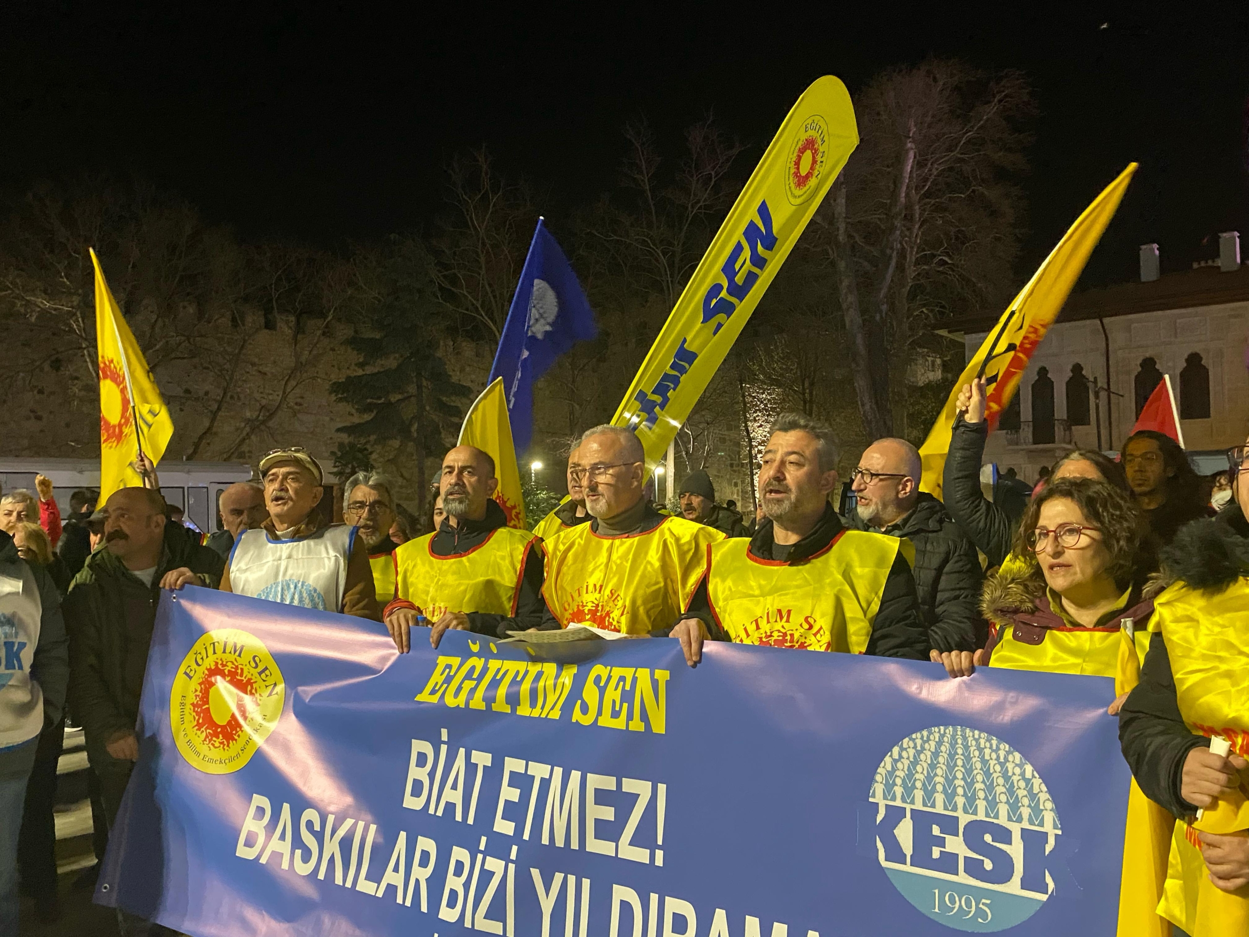 Sinop’ta Eğitim Sen ve KESK’ten basın açıklaması